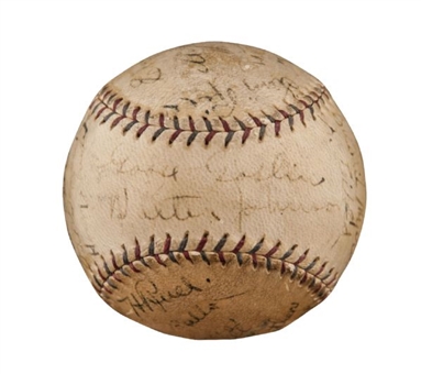 1925 Washington Senators Team Signed Baseball (24 signatures) with Walter Johnson